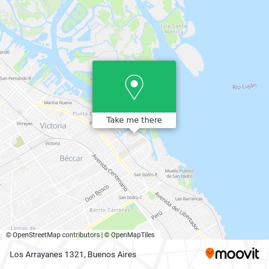 Los Arrayanes 1321 map