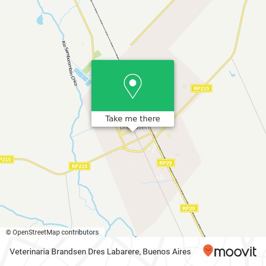 Mapa de Veterinaria Brandsen Dres Labarere