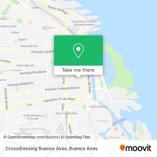 Crossdressing Buenos Aires map