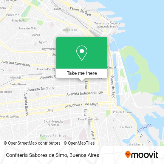 Confitería Sabores de Simo map