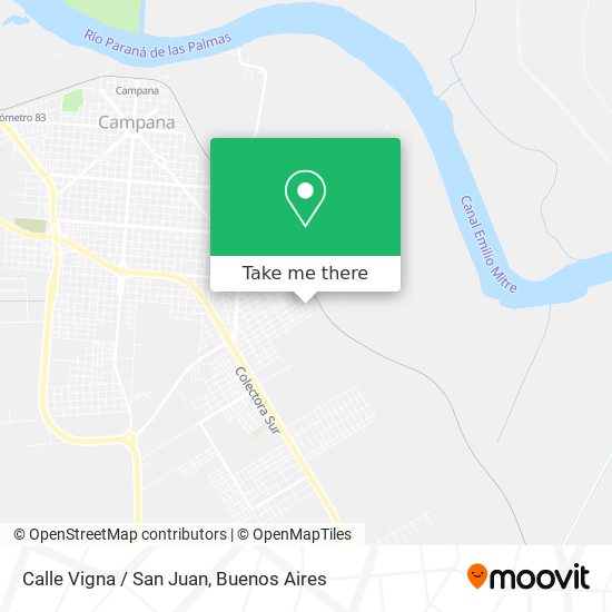 Calle Vigna / San Juan map