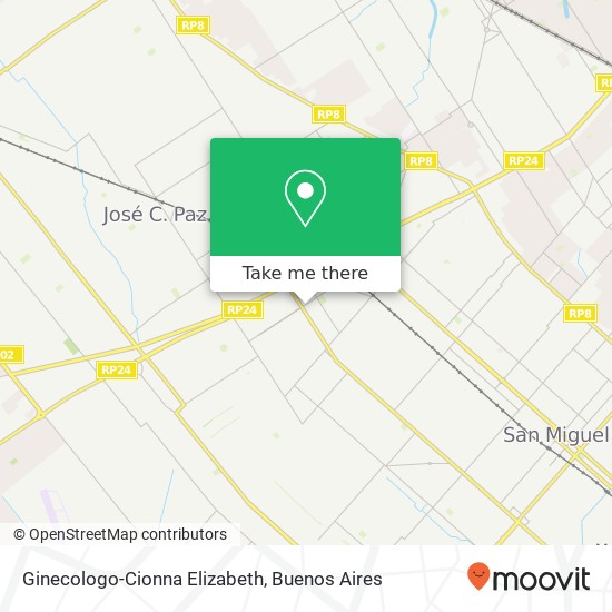Ginecologo-Cionna Elizabeth map