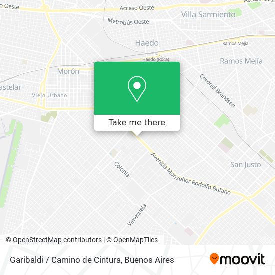 Garibaldi / Camino de Cintura map