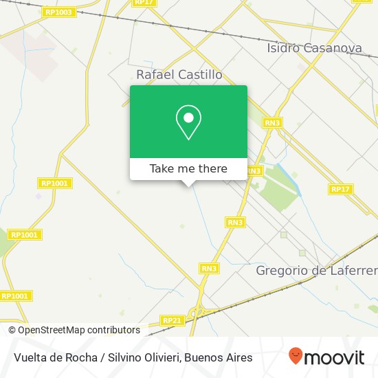 Mapa de Vuelta de Rocha / Silvino Olivieri