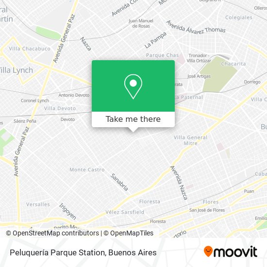 Peluquería Parque Station map