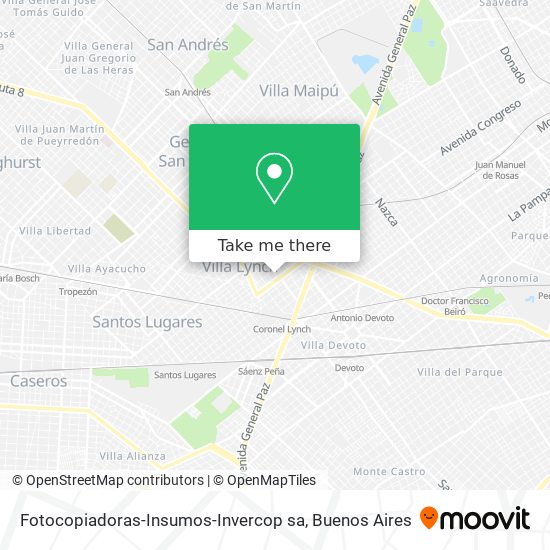 Fotocopiadoras-Insumos-Invercop sa map
