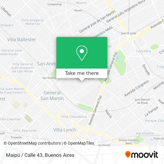 Maipú / Calle 43 map