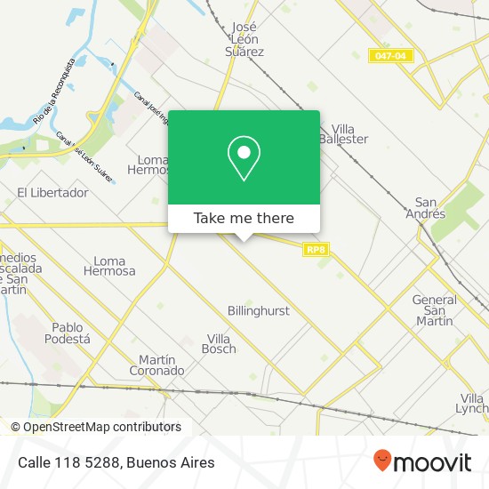 Calle 118 5288 map