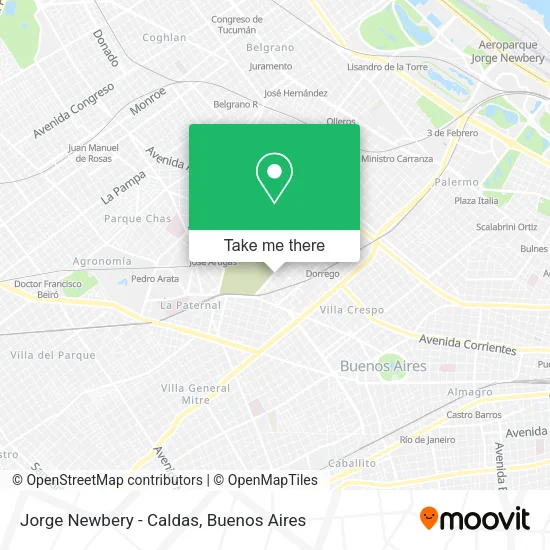 Mapa de Jorge Newbery - Caldas