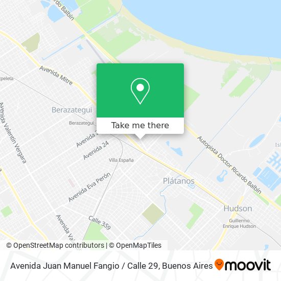 Avenida Juan Manuel Fangio / Calle 29 map
