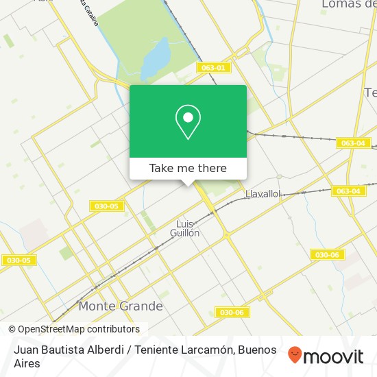 Mapa de Juan Bautista Alberdi / Teniente Larcamón