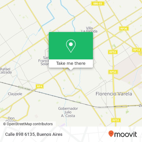 Mapa de Calle 898 6135