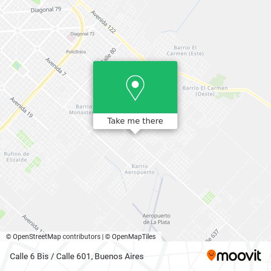 Calle 6 Bis / Calle 601 map