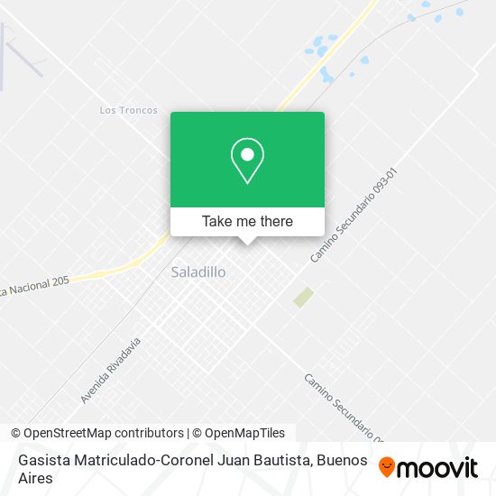 Gasista Matriculado-Coronel Juan Bautista map
