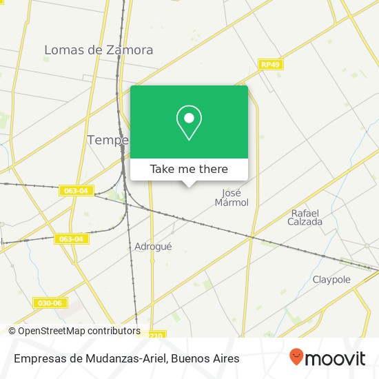 Empresas de Mudanzas-Ariel map