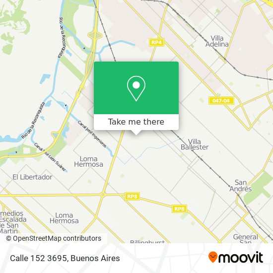 Calle 152 3695 map