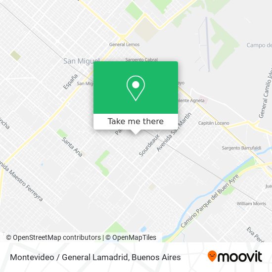 Montevideo / General Lamadrid map