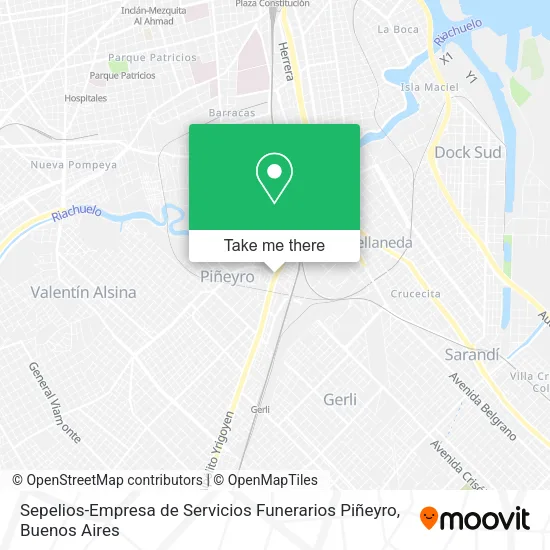 Mapa de Sepelios-Empresa de Servicios Funerarios Piñeyro