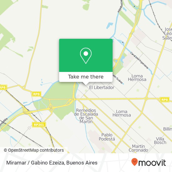 Miramar / Gabino Ezeiza map