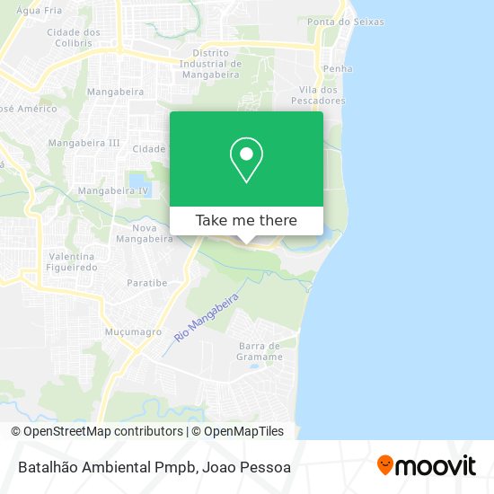 Batalhão Ambiental Pmpb map