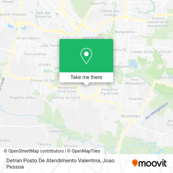 Detran Posto De Atendimento Valentina map