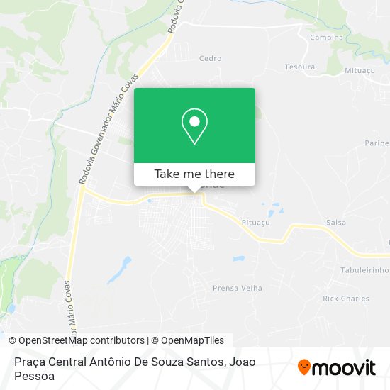 Praça Central Antônio De Souza Santos map