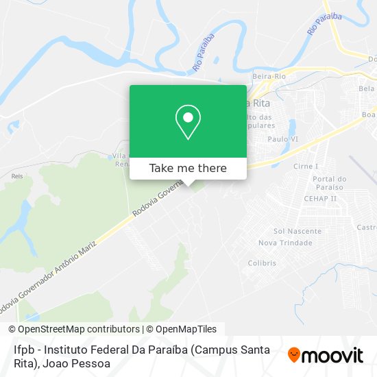 Mapa Ifpb - Instituto Federal Da Paraíba (Campus Santa Rita)