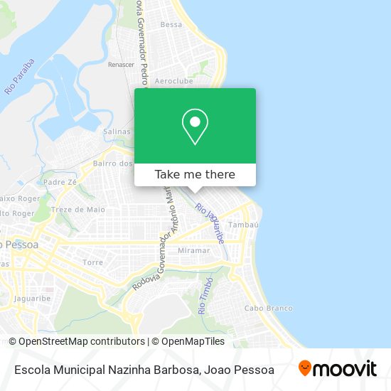 Mapa Escola Municipal Nazinha Barbosa