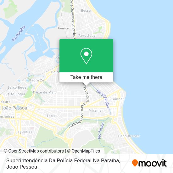 Superintendência Da Polícia Federal Na Paraíba map