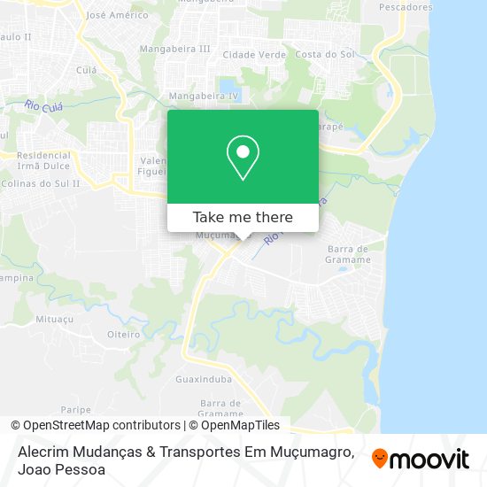 Alecrim Mudanças & Transportes Em Muçumagro map