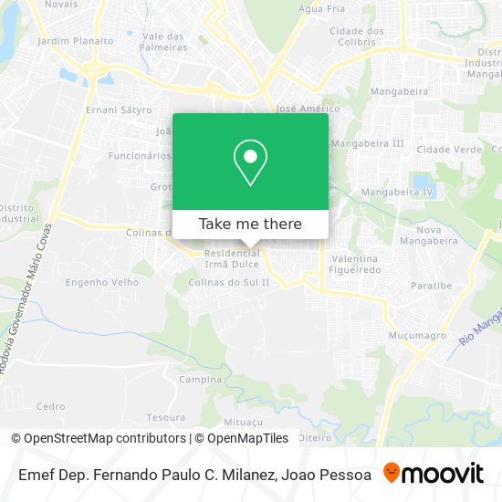 Emef Dep. Fernando Paulo C. Milanez map