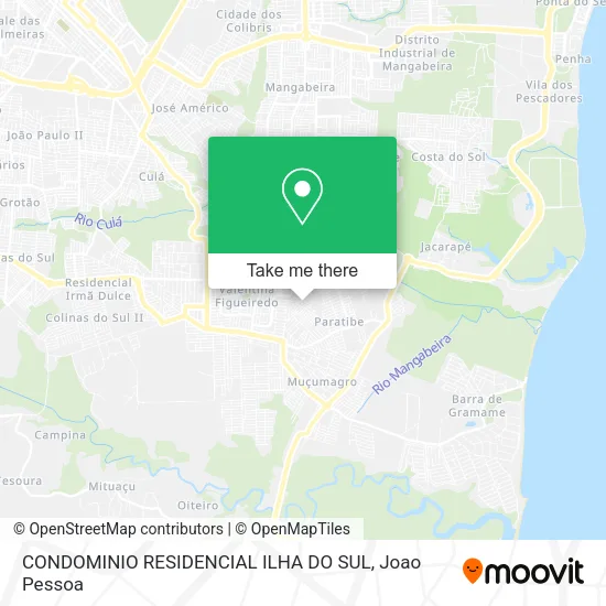 CONDOMINIO RESIDENCIAL ILHA DO SUL map