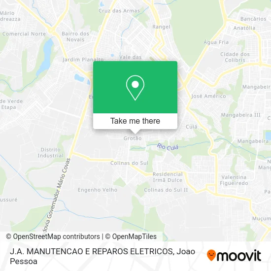 J.A. MANUTENCAO E REPAROS ELETRICOS map