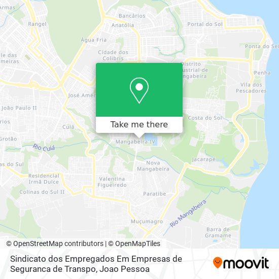 Sindicato dos Empregados Em Empresas de Seguranca de Transpo map