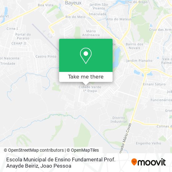 Escola Municipal de Ensino Fundamental Prof. Anayde Beiriz map