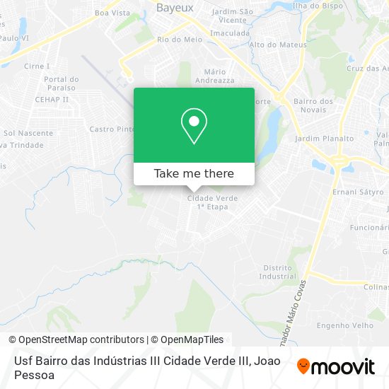 Usf Bairro das Indústrias III Cidade Verde III map
