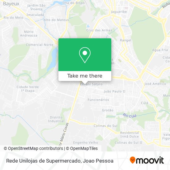 Mapa Rede Unilojas de Supermercado