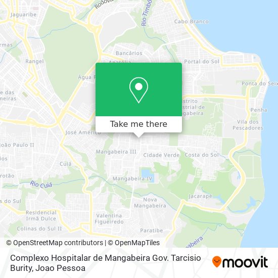 Complexo Hospitalar de Mangabeira Gov. Tarcisio Burity map