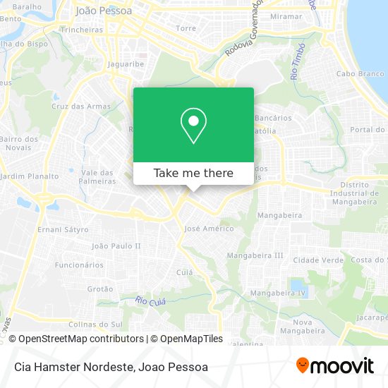 Cia Hamster Nordeste map