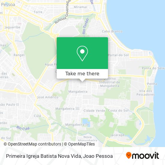 Mapa Primeira Igreja Batista Nova Vida