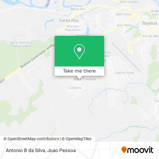 Antonio B da Silva map