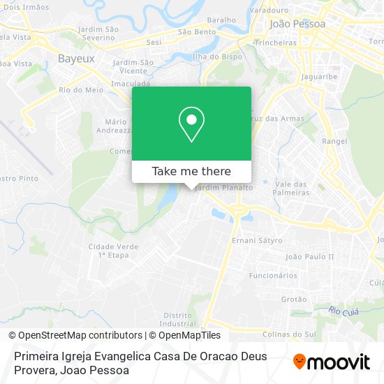 Mapa Primeira Igreja Evangelica Casa De Oracao Deus Provera