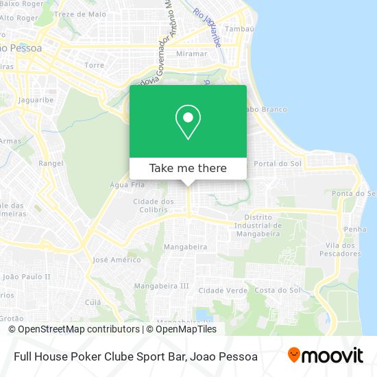 Full House Poker Clube Sport Bar map