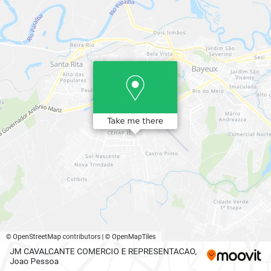 JM CAVALCANTE COMERCIO E REPRESENTACAO map