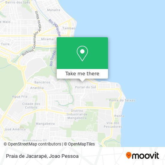 Praia de Jacarapé map