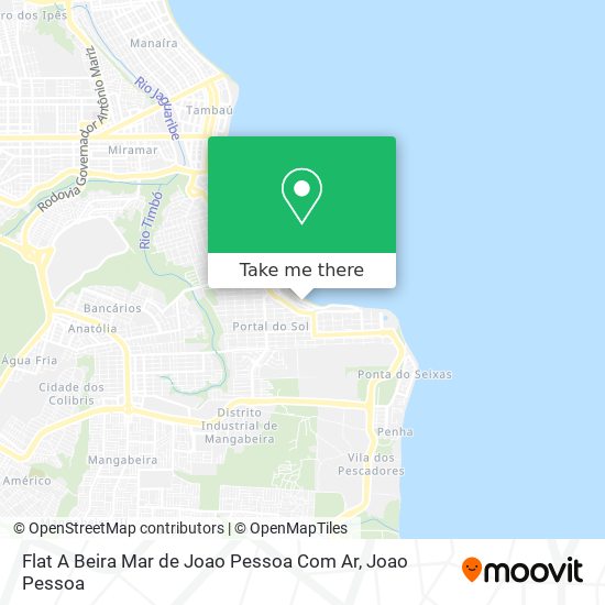 Flat A Beira Mar de Joao Pessoa Com Ar map