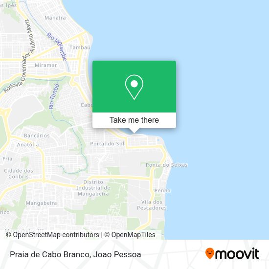 Praia de Cabo Branco map