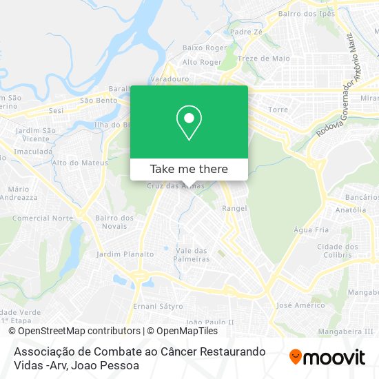 Associação de Combate ao Câncer Restaurando Vidas -Arv map