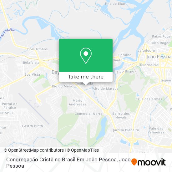 Congregação Cristã no Brasil Em João Pessoa map