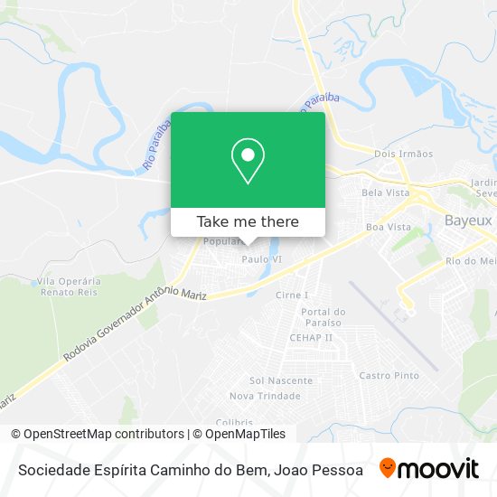 Sociedade Espírita Caminho do Bem map